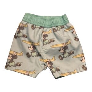 Mickey Mouse Surfing Old School Trunks  Light Blue and Yellow Size 18M Aulani